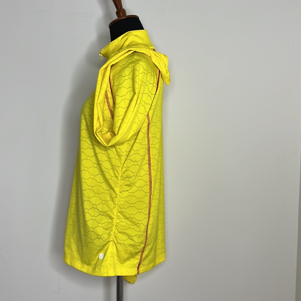 LIJA Bright Yellow Zip Up Tennis/Golf/Athletic Top M - Picture 3 of 7